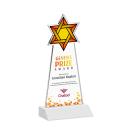 Star of David Full Color White Abstract / Misc Crystal Award