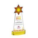 Star of David Full Color Gold on Alberton Base Abstract / Misc Crystal Award
