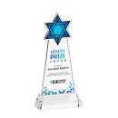 Star of David Full Color Clear on Hartford Base Abstract / Misc Crystal Award