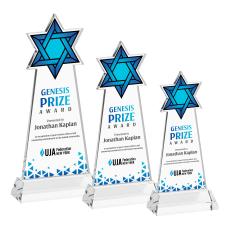 Star of David Full Color Clear on Hartford Base Abstract / Misc Crystal Award - Full Color Awards
