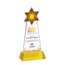 Star of David Full Color Gold on Hartford Base Abstract / Misc Crystal Award