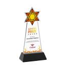Star of David Full Color Black on Hartford Base Abstract / Misc Crystal Award