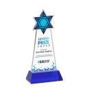 Star of David Full Color Blue on Hartford Base Abstract / Misc Crystal Award