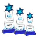 Star of David Full Color Blue on Hartford Base Abstract / Misc Crystal Award