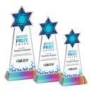 Star of David Full Color Prismatic on Hartford Base Abstract / Misc Crystal Award