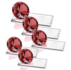 Gemstone Ruby on Starfire Crystal Award - Diamond Awards