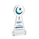 Crescent & Star Full Color Clear on Alberton Base Abstract / Misc Crystal Award