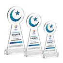 Crescent & Star Full Color Clear on Alberton Base Abstract / Misc Crystal Award