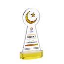 Crescent & Star Full Color Gold on Alberton Base Abstract / Misc Crystal Award