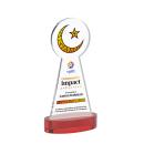 Crescent & Star Full Color Red on Alberton Base Abstract / Misc Crystal Award
