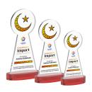 Crescent & Star Full Color Red on Alberton Base Abstract / Misc Crystal Award