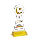 Crescent & Star Full Color Gold on Hartford Base Abstract / Misc Crystal Award