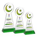 Crescent & Star Full Color Green on Hartford Base Abstract / Misc Crystal Award