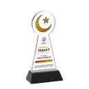 Crescent & Star Full Color Black on Hartford Base Abstract / Misc Crystal Award