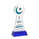 Crescent & Star Full Color Blue on Hartford Base Abstract / Misc Crystal Award