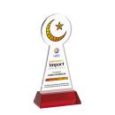 Crescent & Star Full Color Red on Hartford Base Abstract / Misc Crystal Award