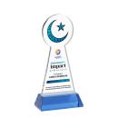 Crescent & Star Full Color Abstract / Misc on Hartford Base-Sky Blue Crystal Award