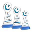 Crescent & Star Full Color Abstract / Misc on Hartford Base-Sky Blue Crystal Award