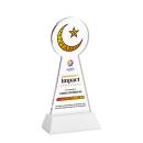 Crescent & Star Full Color White on Hartford Base Abstract / Misc Crystal Award