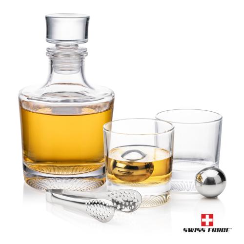 Corporate Recognition Gifts - Etched Barware - Baldwin Decanter Set & Ice Balls