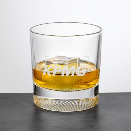 Corporate Recognition Gifts - Etched Barware - Baldwin OTR  -  Deep Etch