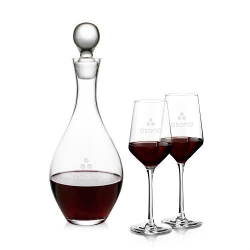 Corporate Recognition Gifts - Etched Barware - Briarwood Decanter & Tucson Wine Set