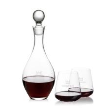 Briarwood Decanter & Breckland Stemless Wine Set - Corporate Recognition Gifts