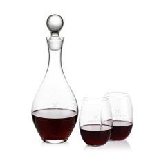 Briarwood Decanter & Carlita Stemless Wine Set - Corporate Recognition Gifts
