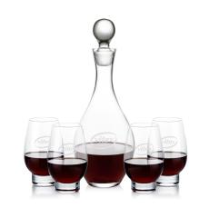 Briarwood Decanter & Glenarden Stemless Wine Set - Corporate Recognition Gifts