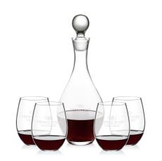 Briarwood Decanter & RIEDEL Stemless Wine Set - Corporate Recognition Gifts