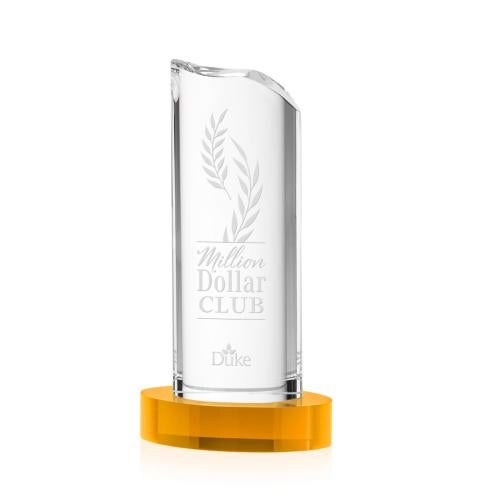 Corporate Awards - Crystal Awards - Kilburn Amber Crystal Award
