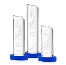 Kilburn Blue Obelisk Crystal Award - Sales Awards