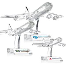 Airplane Full Color Abstract / Misc Crystal Award - Crystal Awards