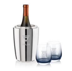 Pescara Wine Cooler & Soudan Smoke Stemless Wine - Corporate Recognition Gifts