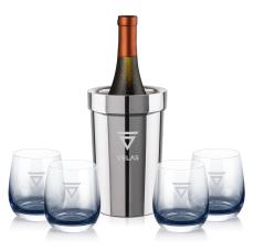 Milano Wine Cooler & Soudan Smoke Stemless Wine - Wine Glasses