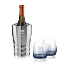 Genoa Wine Cooler & Soudan Smoke Stemless Wine - Wine Glasses