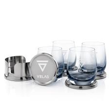 Baldoni Coasters & Soudan Smoke Stemless Wine Set - Wine Glasses