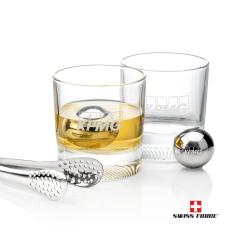 Swiss Force S/S Balls & 2 Baldwin OTR - Etched Barware