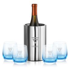 Jacobs Wine Cooler & Soudan Blue Stemless Wine - Wine Glasses