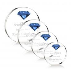 Employee Gifts - Anastasia Gemstone Sapphire Circle Crystal Award