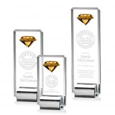 Employee Gifts - Elmira Gemstone Amber Crystal Award