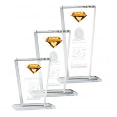 Employee Gifts - Regina Gemstone Amber Crystal Award