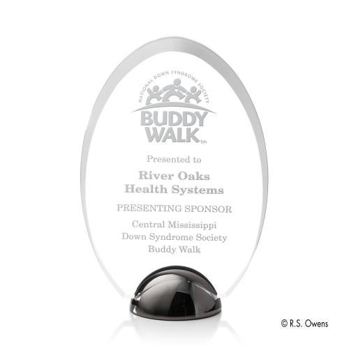 Corporate Awards - Metal Awards - Janus Hemisphere Laser Engraved Circle Acrylic Award