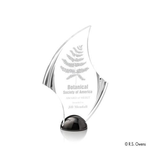 Corporate Awards - Metal Awards - Flourish Hemisphere Laser Engraved Abstract / Misc Acrylic Award