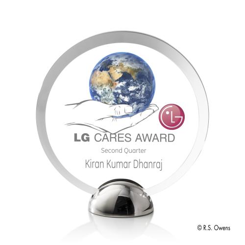 Corporate Awards - Budget Awards & Trophies - Discus Hemisphere Full Color Circle Acrylic Award
