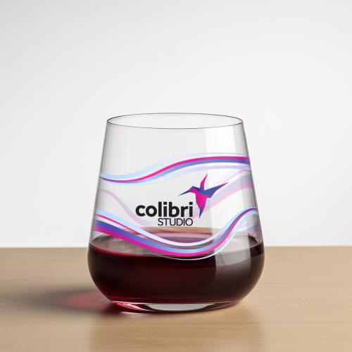 Corporate Recognition Gifts - Etched Barware - Wine Glasses - Howden Stemless Wine - Full Color
