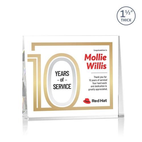 Corporate Awards - Crystal Awards - Sylvania Full Color Rectangle Crystal Award