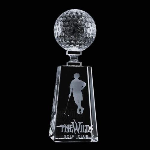 Corporate Awards - Sports Awards - Golf Awards - Cairns Golf Tower Obelisk Crystal Award