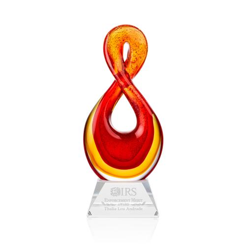 Corporate Awards - Glass Awards - Clarion Abstract / Misc on Sheffield Base Glass Award