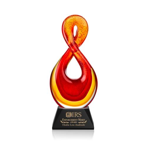 Corporate Awards - Glass Awards - Clarion Abstract / Misc on Sheffield Black Glass Award